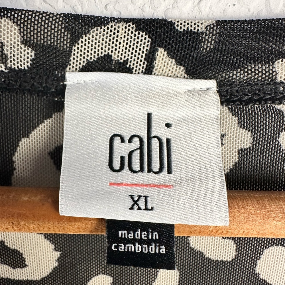 Cabi Sweetheart Top Mesh Leopard Print Sz XL‎ - Picture 2 of 5